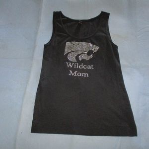 WILDCAT MOM Tank Top with Bling LG 100% Cotton
